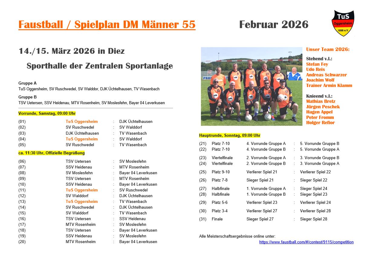 094 Schaukasten Aktuelles 2026 02 25 Faustball DM M55 Spielplan