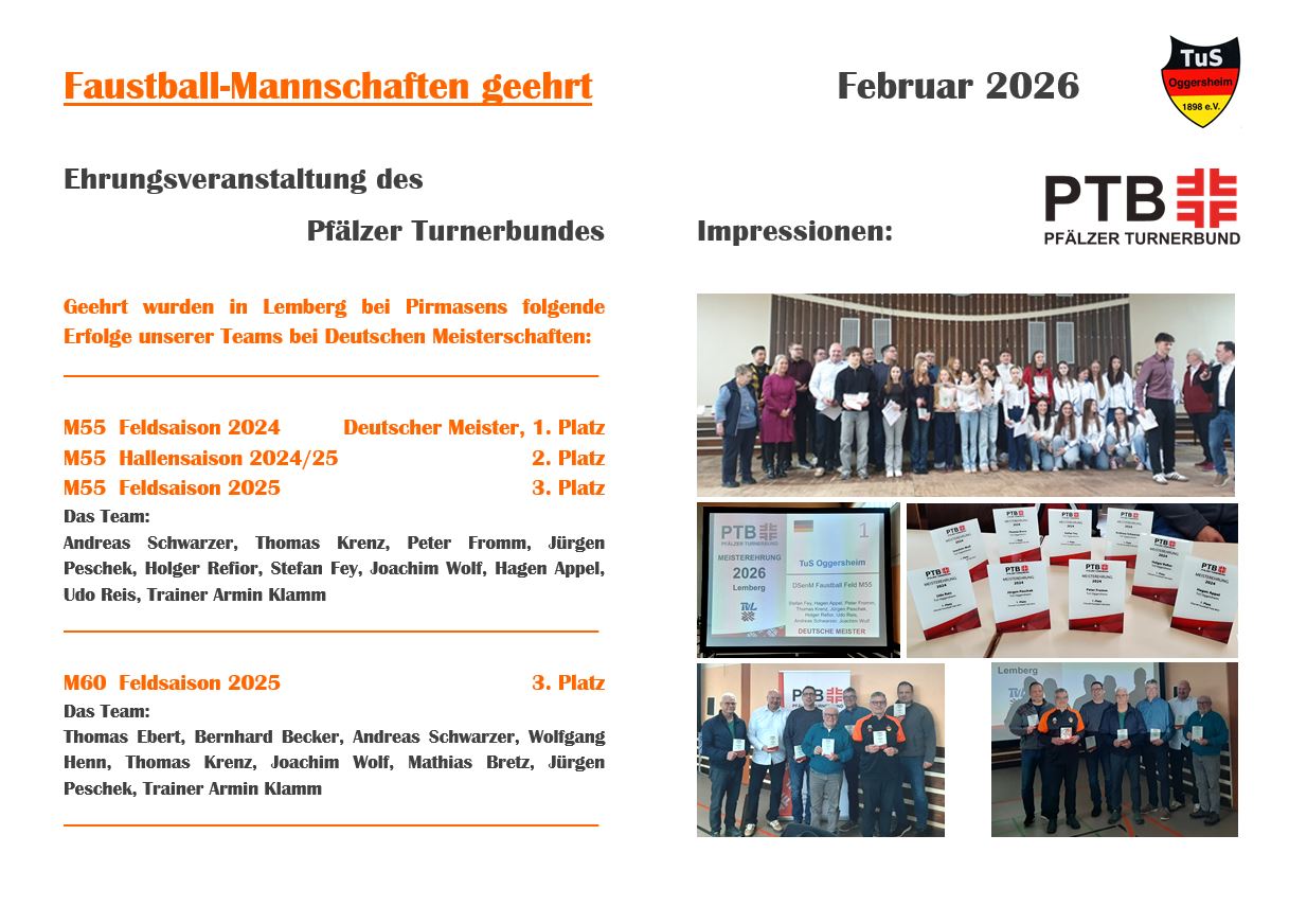 095 Schaukasten Aktuelles 2026 02 25 Faustball PTB Ehrungen